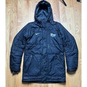 Nike Storm Fit Adult Small Wind Puffer Jacket Black Western New England Soccer